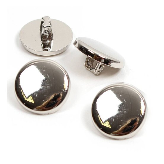 Hemline Silver Metal Blazer Button 4 Pack image number 1