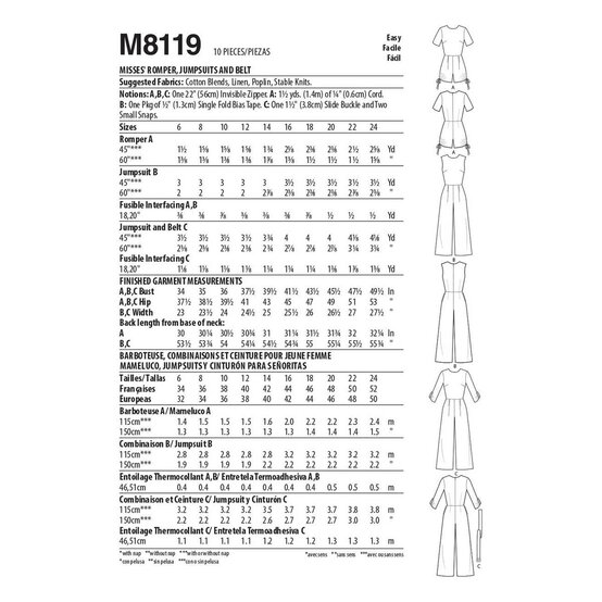 McCall&rsquo;s Marlow Jumpsuit Sewing Pattern M8119 (6-14) image number 2