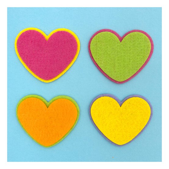 Felt Heart Embellishments 4 Pack image number 3
