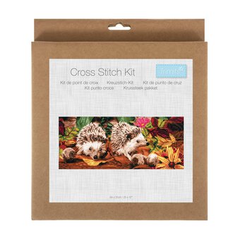 Trimits Hedgehogs Large Cross Stitch Kit 23cm x 56cm