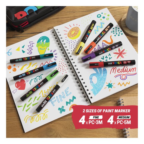 Uni-ball Posca Marker Pen and Bottle Set 8 Pack  image number 5