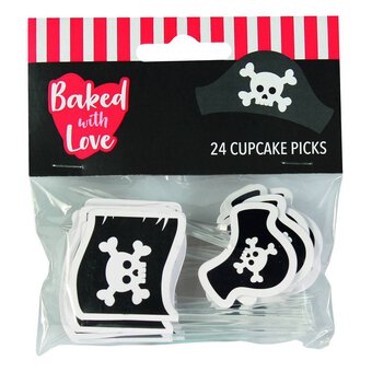 Baked With Love Pirate Cupcake Picks 24 Pack