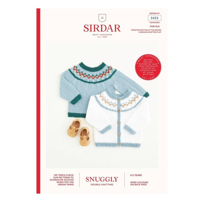 Sirdar Snuggly DK Jumper and Cardigan Pattern 5432 image number 1