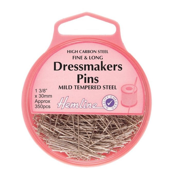 Hemline Dressmakers Pins 30mm 350 Pack image number 1