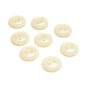 Hemline Cream Spiral Edge Buttons 16.25mm 8 Pack image number 1