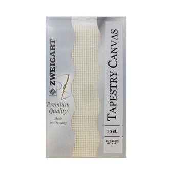 Zweigart White Tapestry Canvas 10 Count 45cm x 45cm