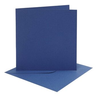 Blue Cards and Envelopes 6 x 6 Inches 4 Pack