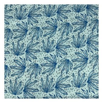 Blue Coral Crinkle Fabric by the Metre