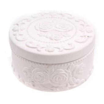 Paint Your Own Round Jewellery Box 11cm x 6cm image number 2