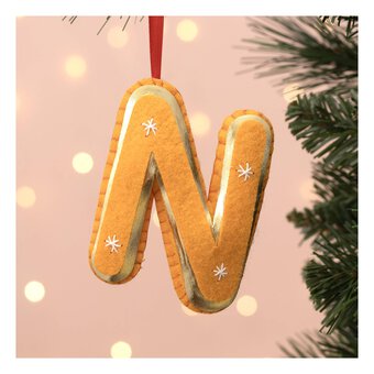 Hanging Felt Letter N Decoration