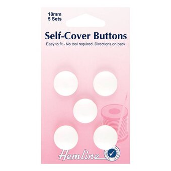 Hemline Self-Cover Buttons 18mm 5 Pack