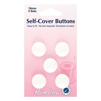 Hemline Self-Cover Buttons 18mm 5 Pack