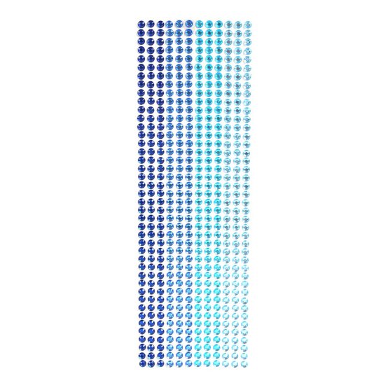 Mixed Blue Adhesive Gems 6mm 504 Pack image number 2