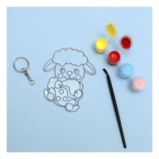 Paint Your Own Lamb Suncatcher Keyring Kit image number 1