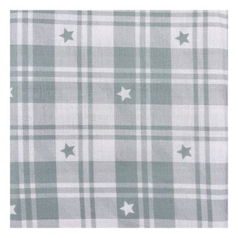 Toybox Treasures Sage Check Cotton Fabric by the Metre