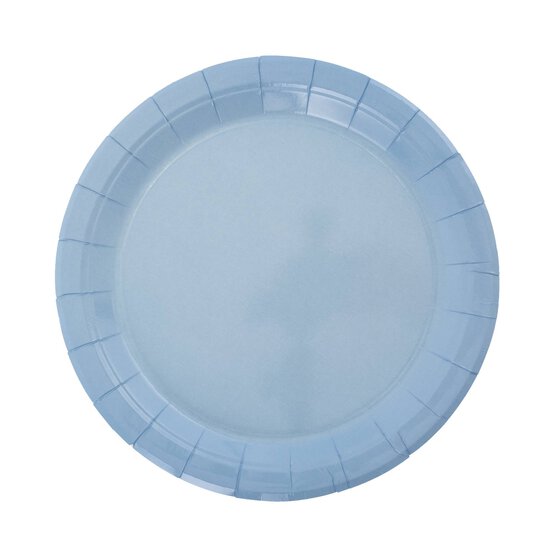 Pastel Blue Paper Plates 8 Pack  image number 1