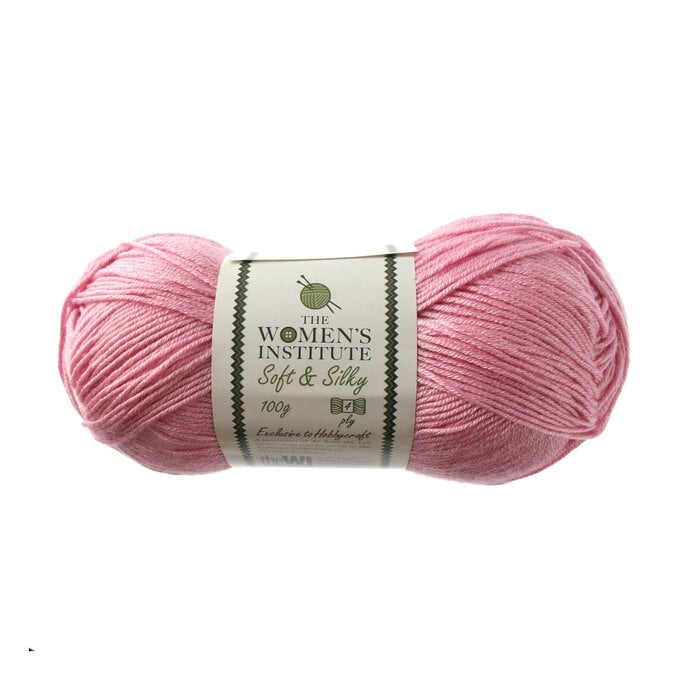 Women's Institute Pink Soft and Silky 4 Ply Yarn 100g image number 1