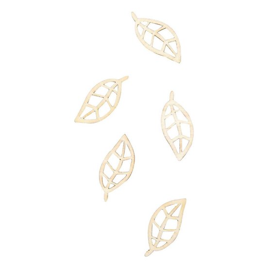 Papermania Mini Wooden Leaf Shapes 40 Pack image number 1
