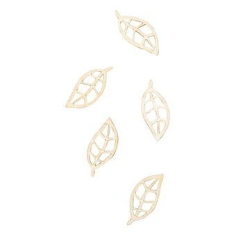Papermania Mini Wooden Leaf Shapes 40 Pack