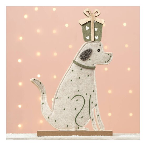 Sitting Dog Decoration 33cm image number 1