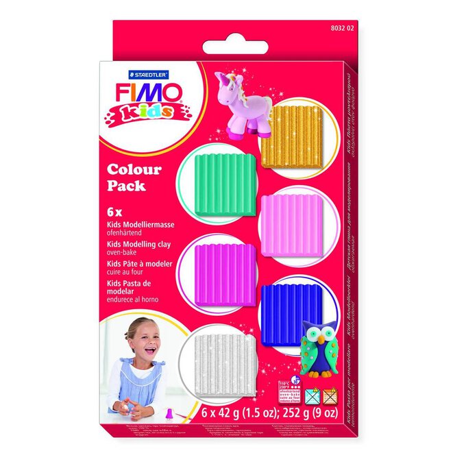FIMO Kids Modelling Clay Pastel Colour 6 Pack
