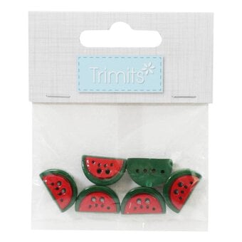 Trimits Watermelon Craft Buttons 6 Pieces
