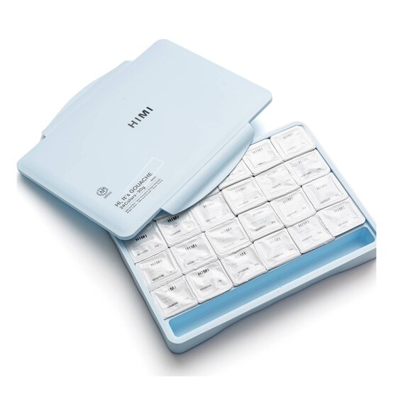 HIMI Blue Jelly Cup Gouache Set 30ml 24 Pack  image number 4