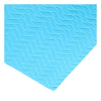 Blue Wavy Embossed Foam Sheet 22.5cm x 30cm image number 2