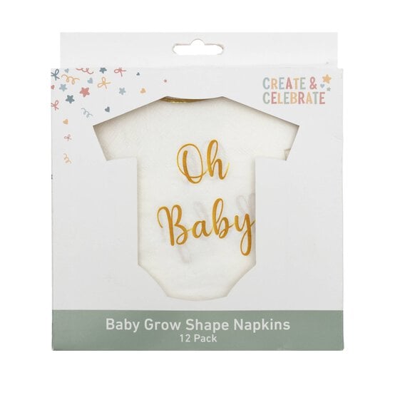 Create & Celebrate Baby Grow Napkins 12 Pack image number 4