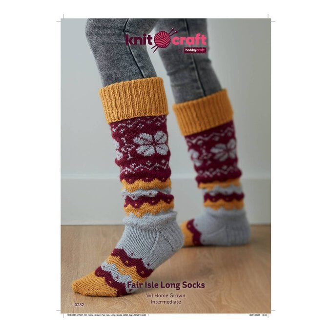 Knitcraft Fair Isle Long Socks Digital Pattern 0282 image number 1
