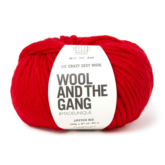 Wool and the Gang Lipstick Red Lil’ Crazy Sexy Wool 100g image number 1