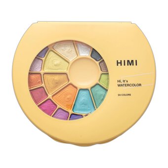HIMI Metallic Semi-Moist Watercolour Set 24 Pack 