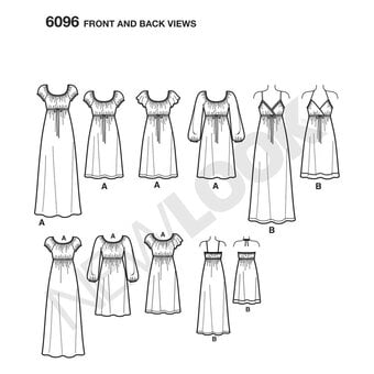 New Look Women's Dresses Sewing Pattern 6096 image number 2