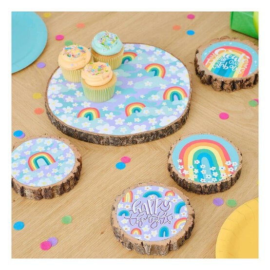 Natural Wooden Slice 24cm image number 3