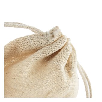 Natural Cotton Drawstring Bags 6 Pack