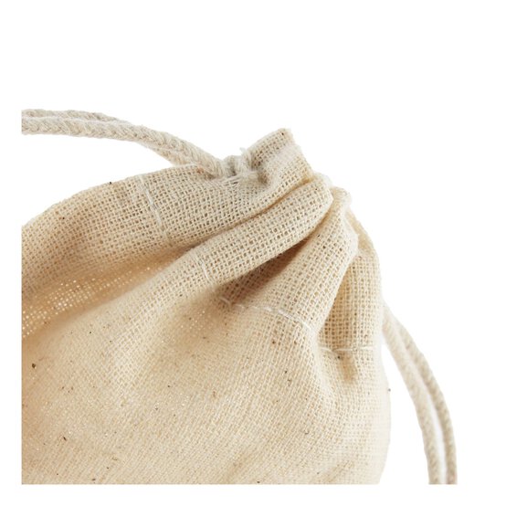 Natural Cotton Drawstring Bags 6 Pack image number 2