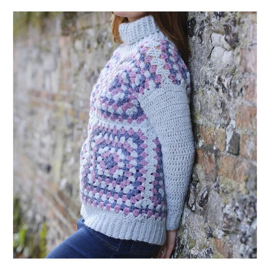 Knitcraft Granny Square Roll Neck Jumper Digital Pattern 0353 image number 2