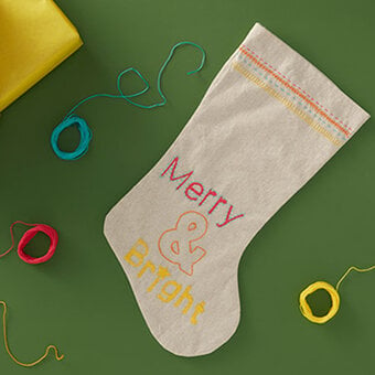 How to Sew a Bright Embroidered Stocking