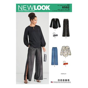 New Look Women's Top and Trousers Sewing Pattern 6582