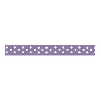 Lavender Polka Dot Grosgrain Ribbon 9mm x 5m