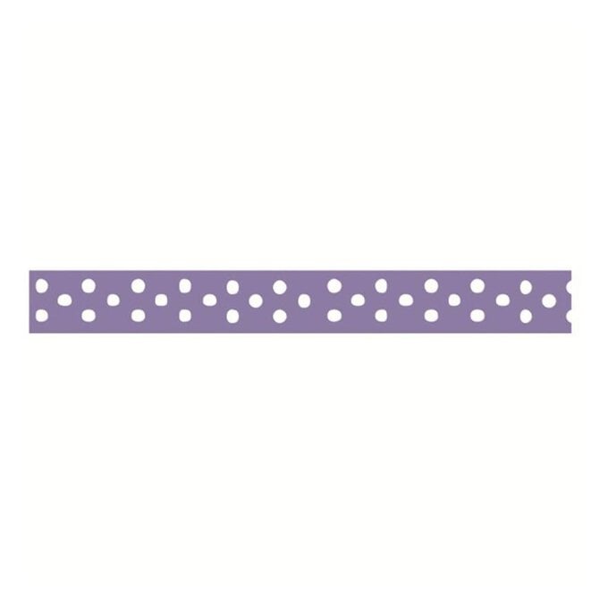 Lavender Polka Dot Grosgrain Ribbon 9mm x 5m image number 1
