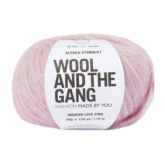 Wool and the Gang Love Pink Alpaca Stardust 50g  image number 1