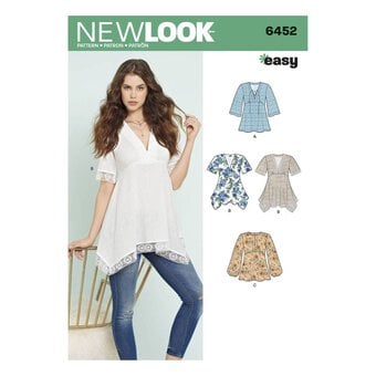 New Look Women's Tops Sewing Pattern 6452