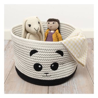 Panda Cotton Rope Basket 30cm x 18cm