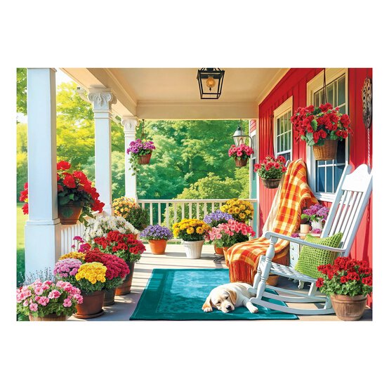 Asleep on the Porch Jigsaw Puzzle 1000 Pieces image number 2