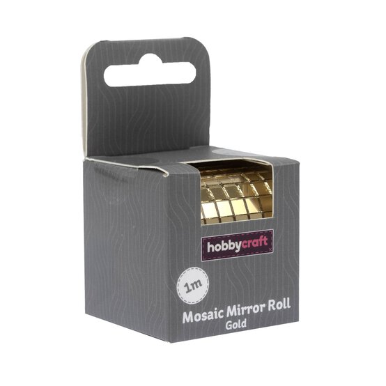 Gold Mosaic Mirror Roll 1m image number 4