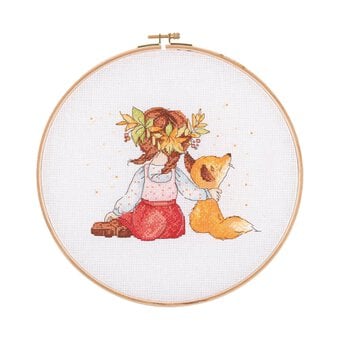 Lucie and Charlie Cross Stitch Kit with Hoop 11 Inches