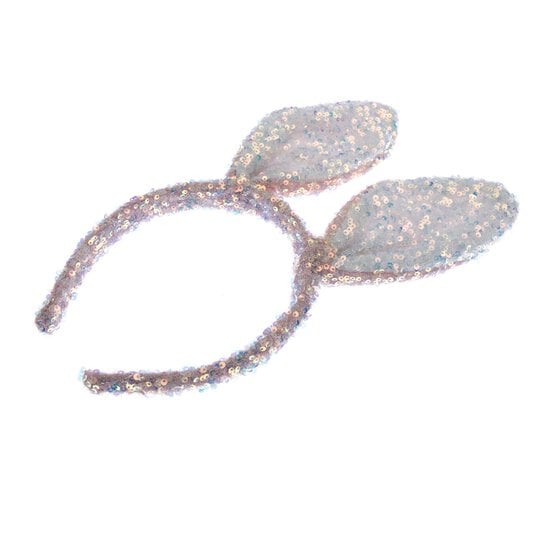 Pink Sequin Bunny Headband 26cm image number 4