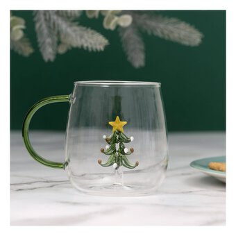 Glass Christmas Tree Mug