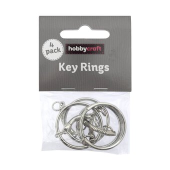 Silver Plated Keyrings 4 Pack